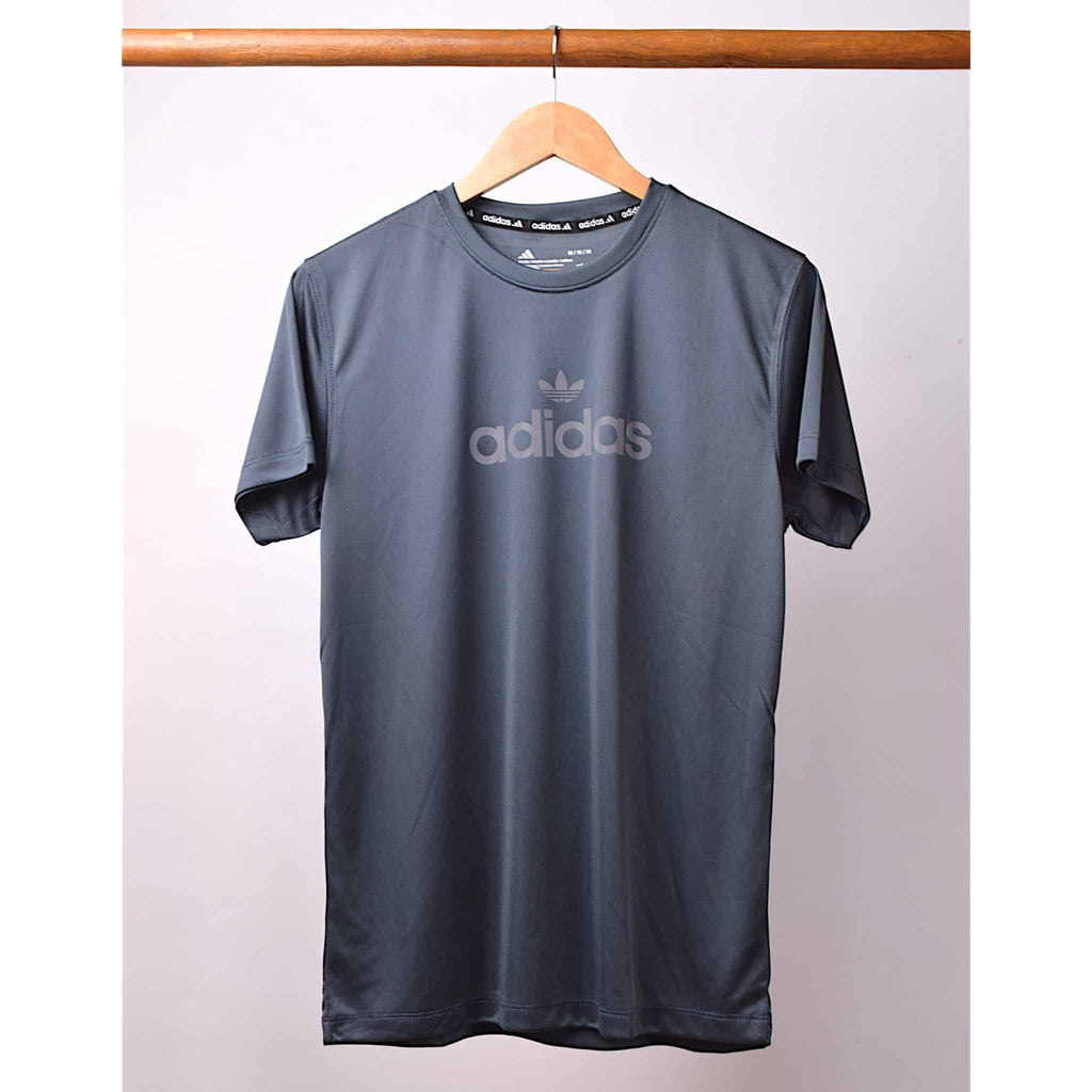 Grey Adi Bold Dry Fit Tee