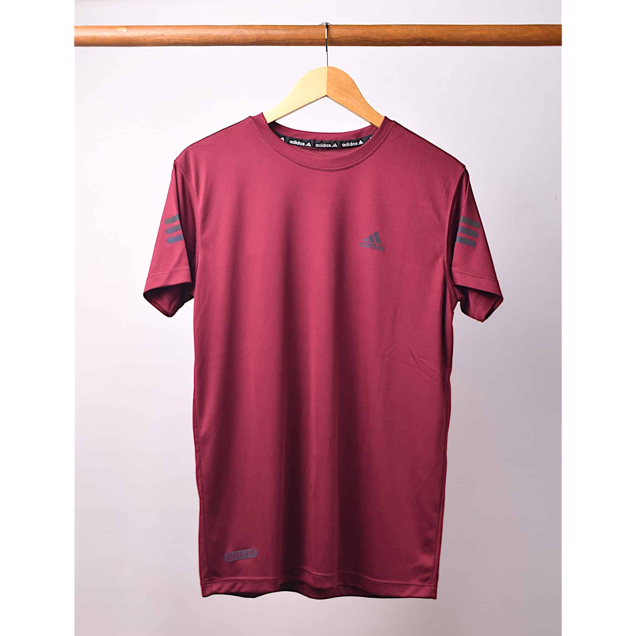 Maroon Adi Classic Dry Fit Tee