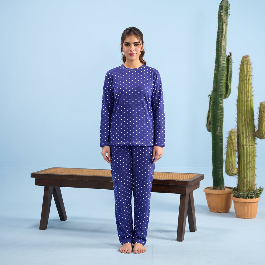 Blueberry Polka Nightsuit
