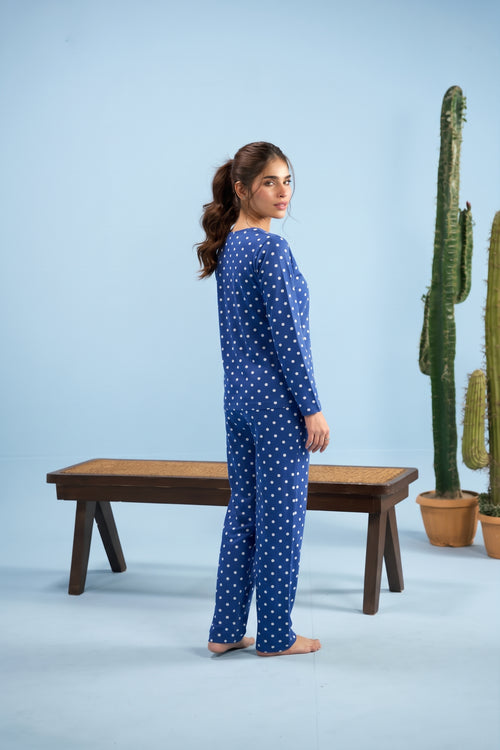 Blueberry Polka Nightsuit — photo 2