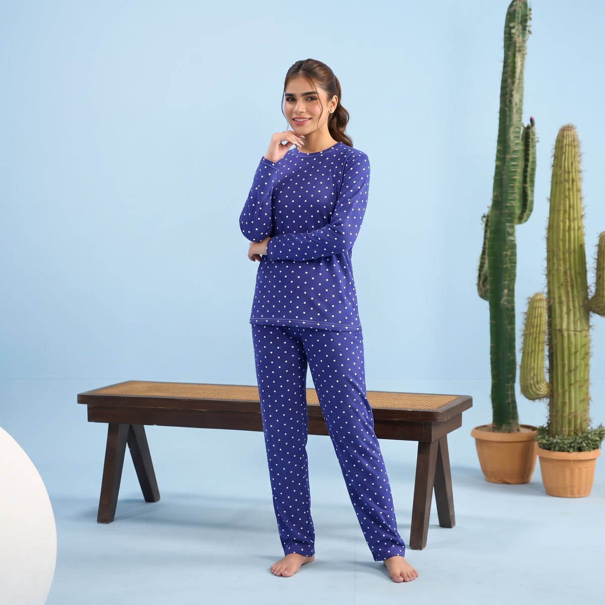 Blueberry Polka Nightsuit — photo 3