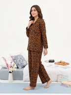 Copper Leaf Linen Nightsuit