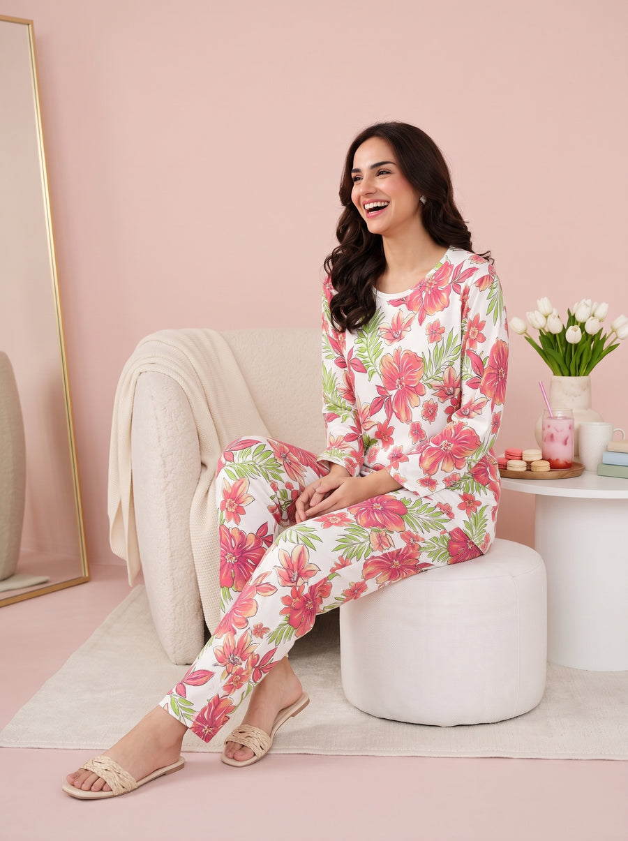 Coral Lily Nightsuit