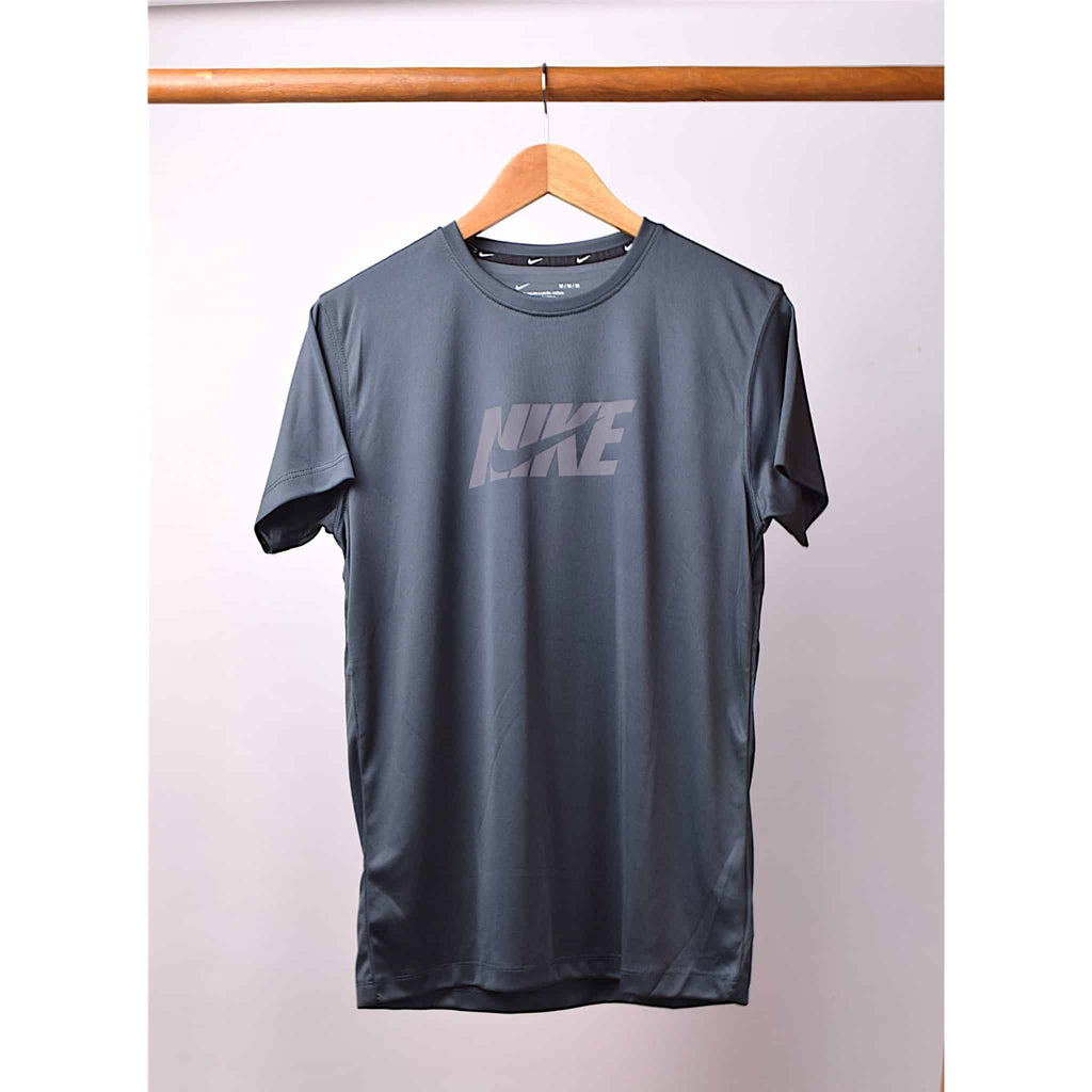 Grey Nik Bold Dry Fit Tee