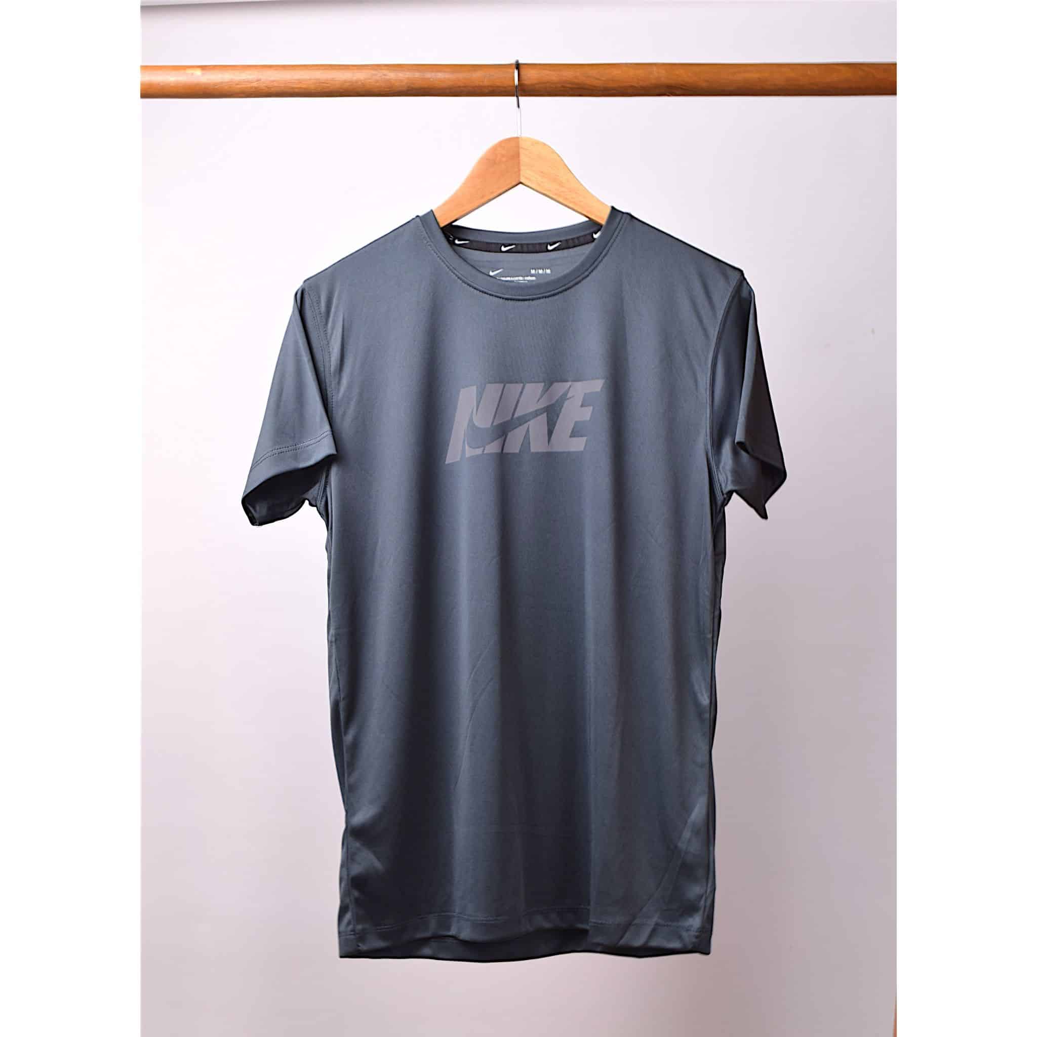 Grey Nik Bold Dry Fit Tee