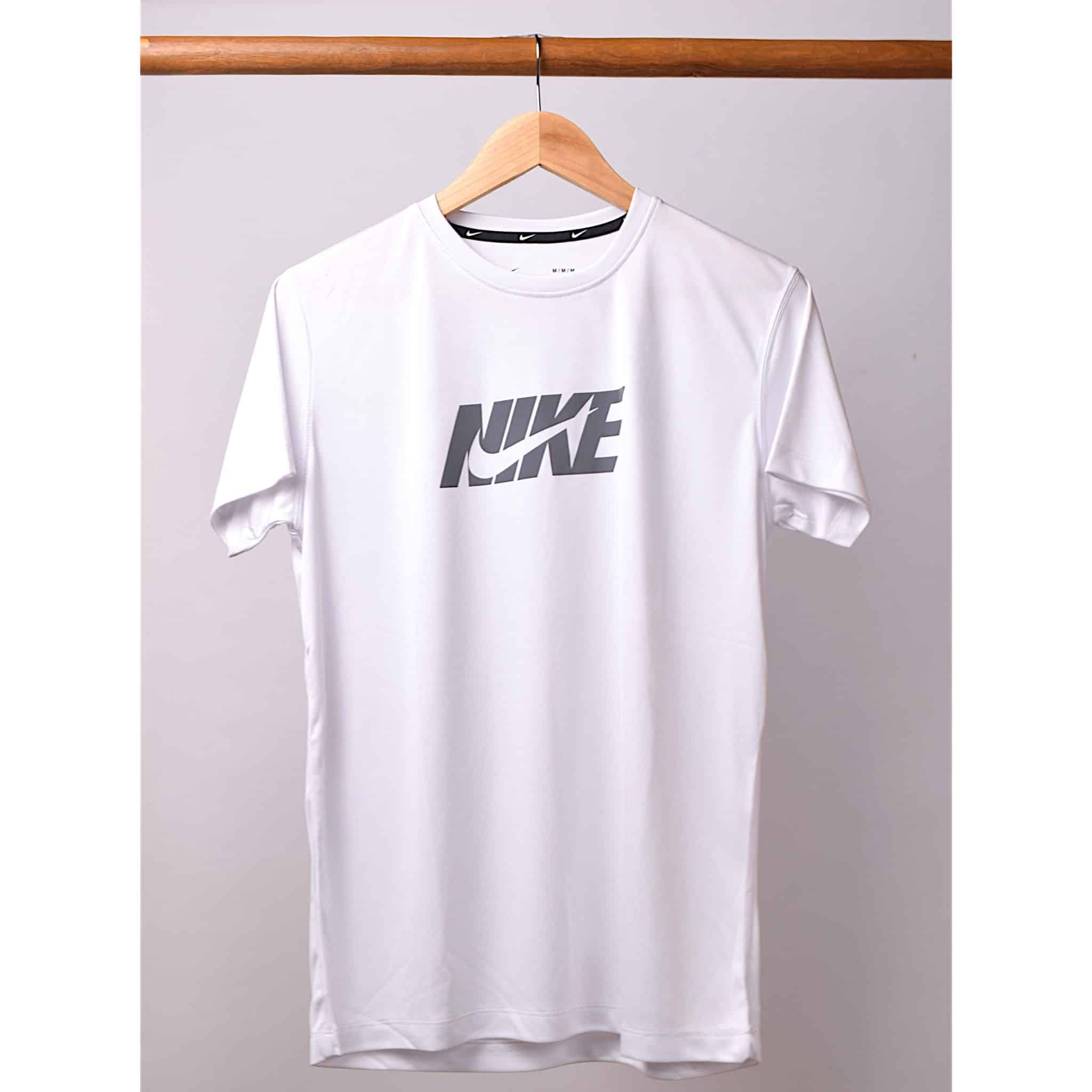 White Nik Bold Dry Fit Tee
