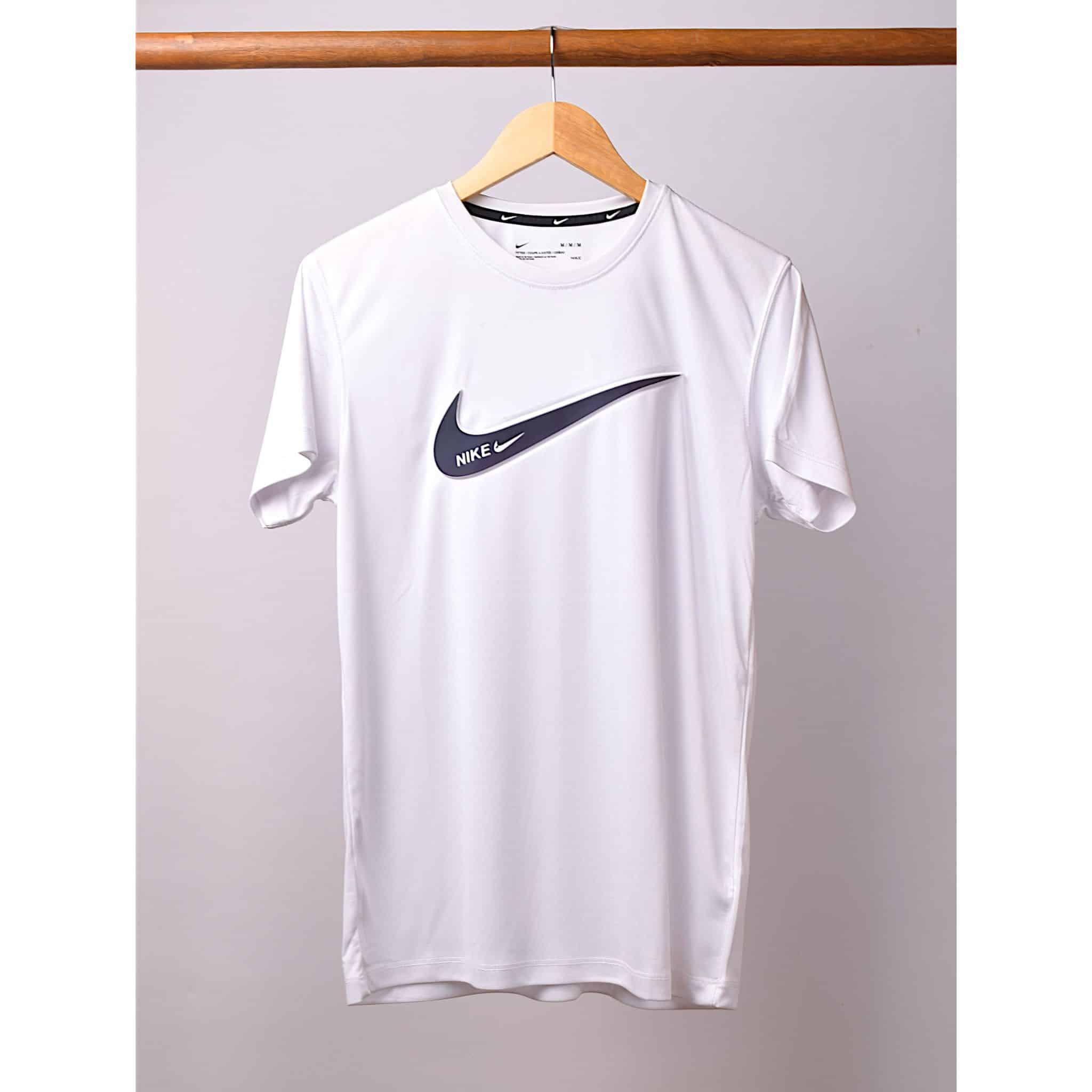 White Nik Embossed Dry Fit Tee