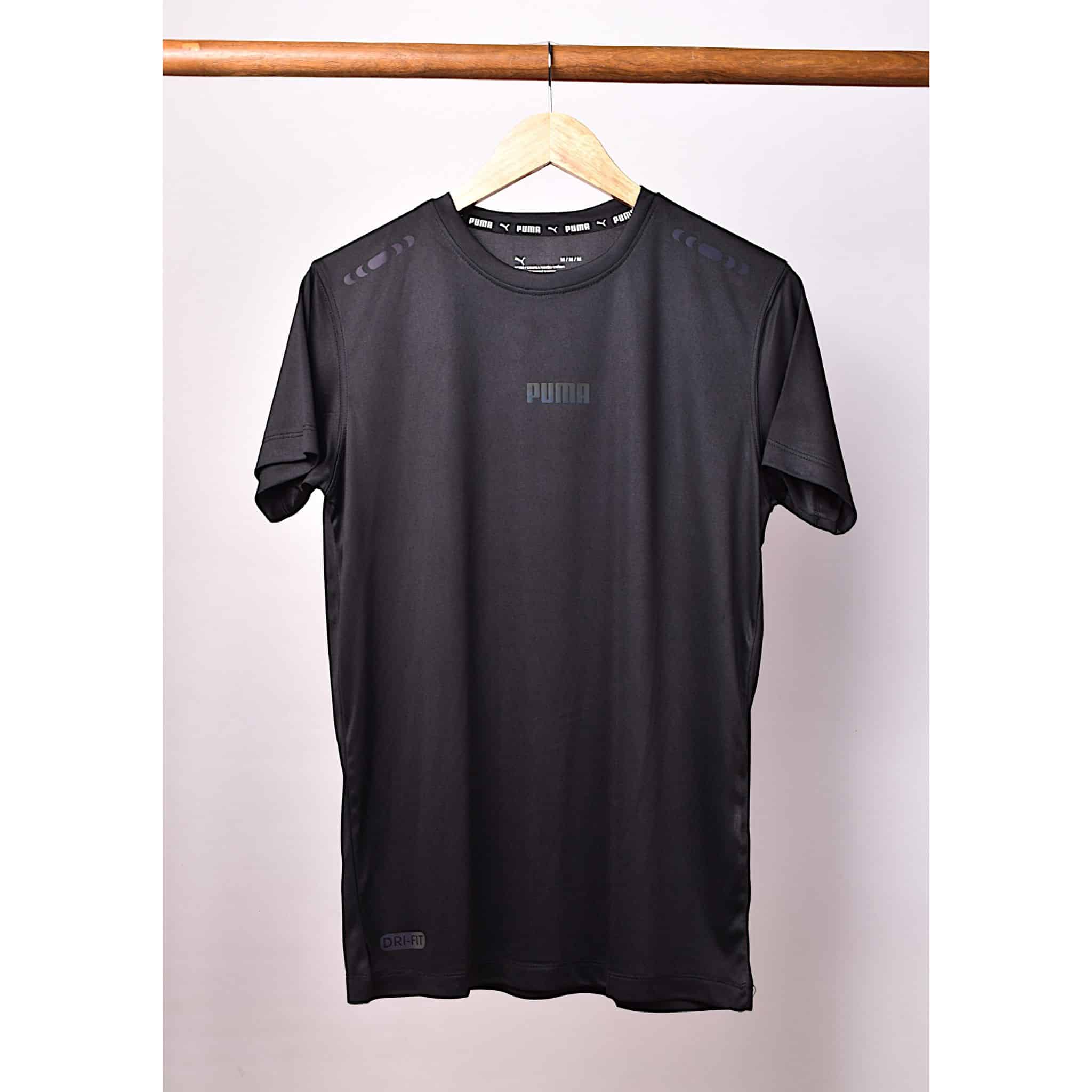 Black Pum-a Classic Dry Fit Tee