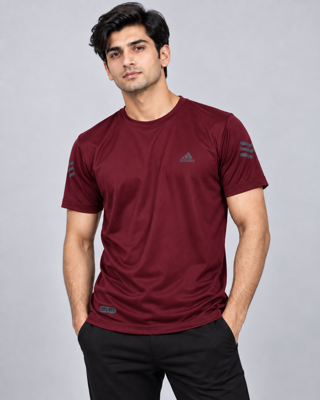 Adidas 3-Stripes Performance Tee - Maroon