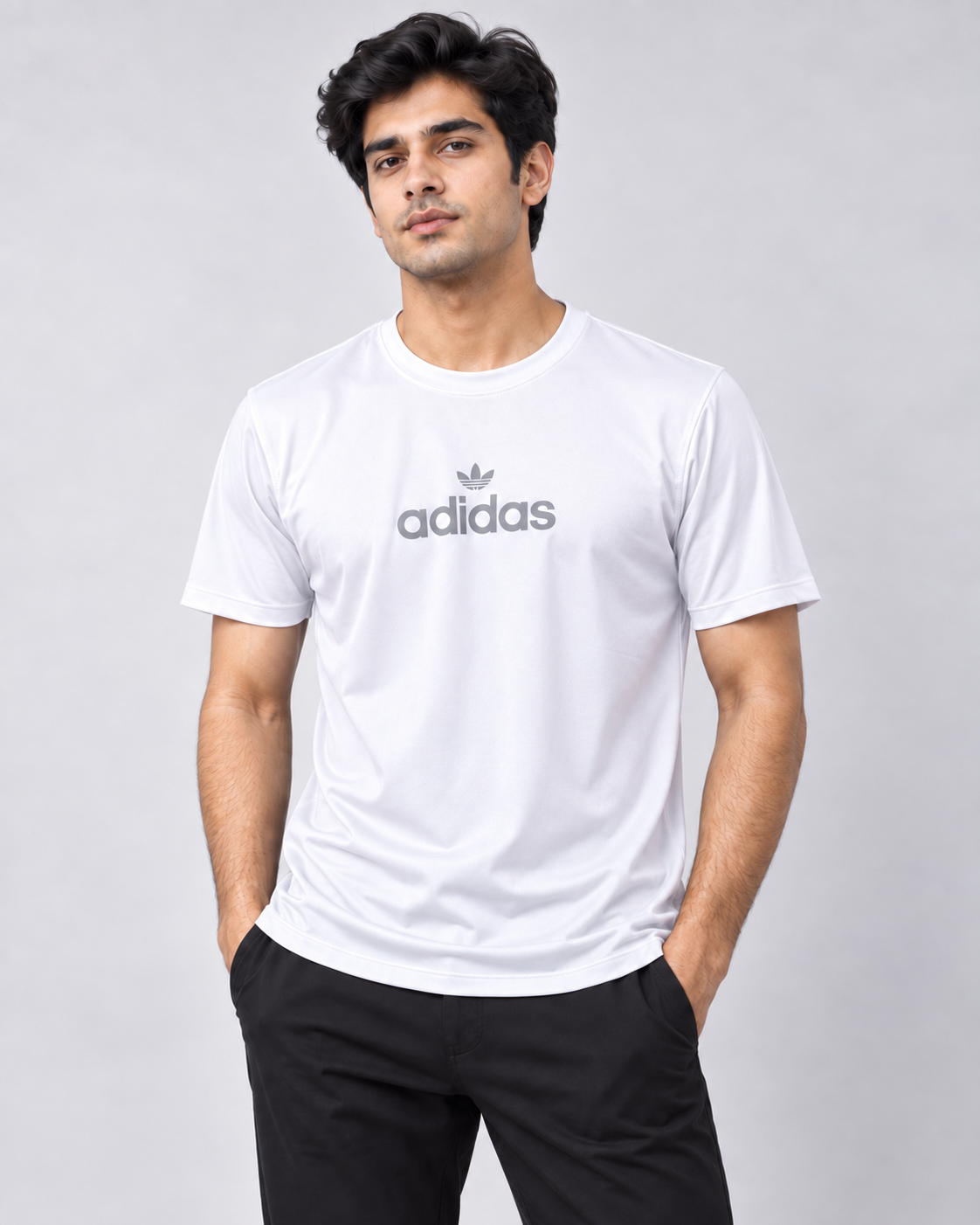 Adidas Bold Logo Performance Tee - White