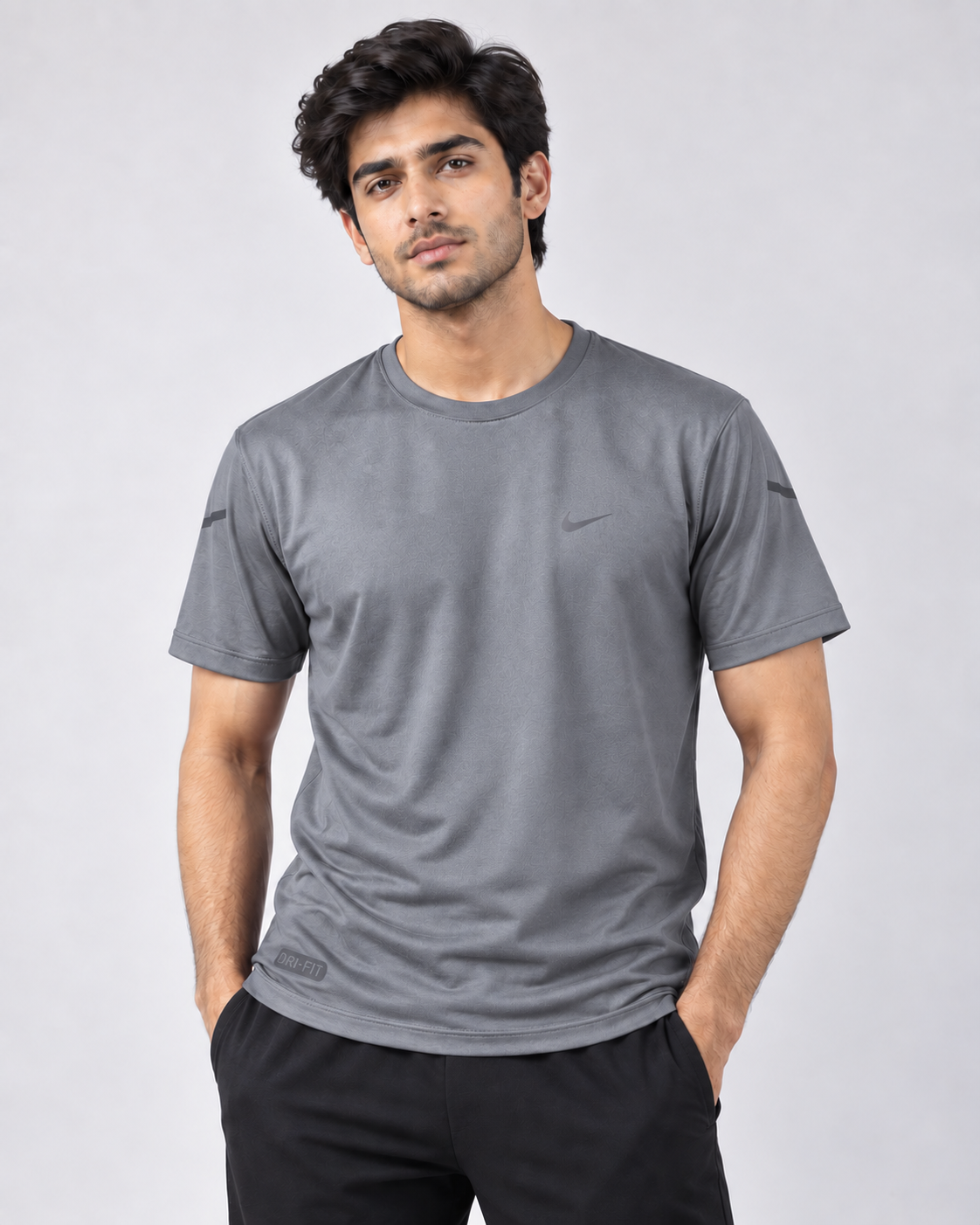 Nike Essential Swoosh Performance Tee - Grey