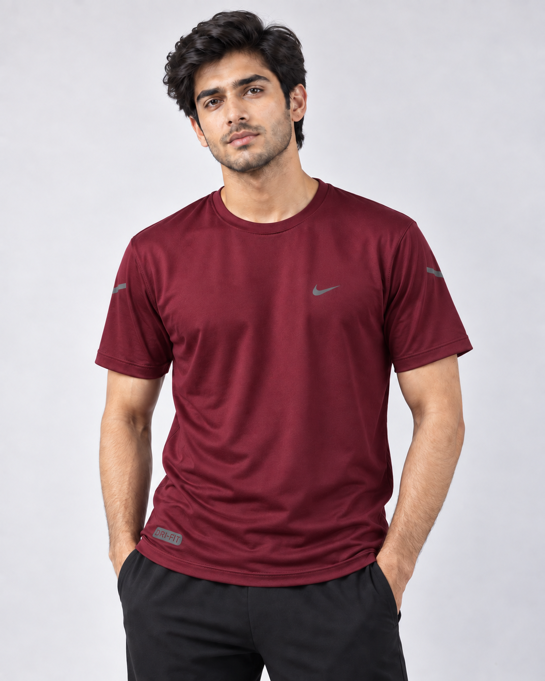 Nike Essential Swoosh Performance Tee - Maroon
