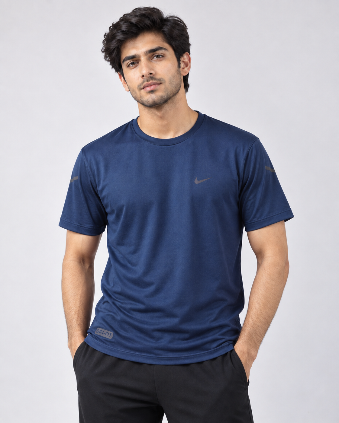 Nike Essential Swoosh Performance Tee - Navy Blue