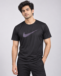 Nike Oversized Swoosh Performance Tee - Black