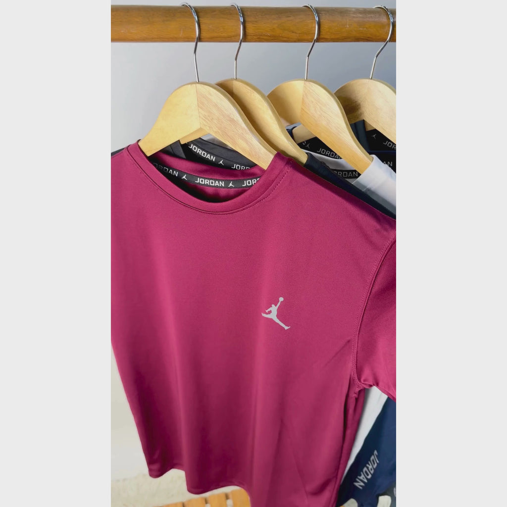 Maroon Jord-an Bold Dry Fit Tee