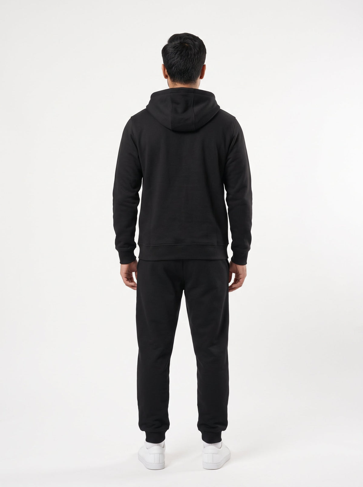 Black full-zip hoodie tracksuit, photo 1 of 6
