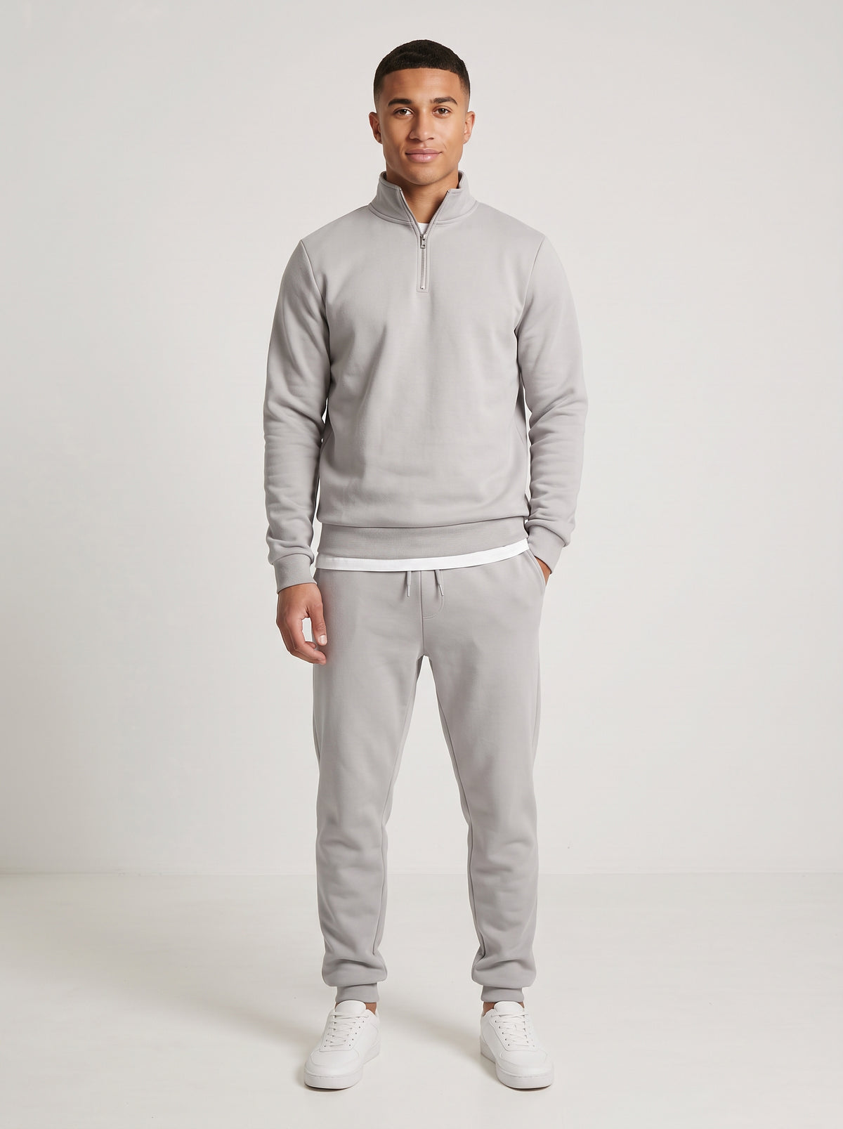 grey quarterzip tracksuit photo 1 of 6