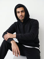 Black pullover hoodie tracksuit, photo 3 of 5