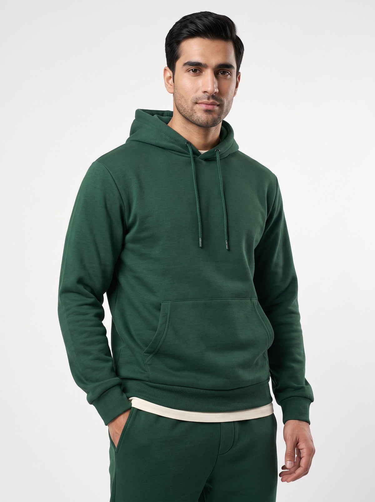 Green pullover hoodie tracksuit, photo 5 of 6