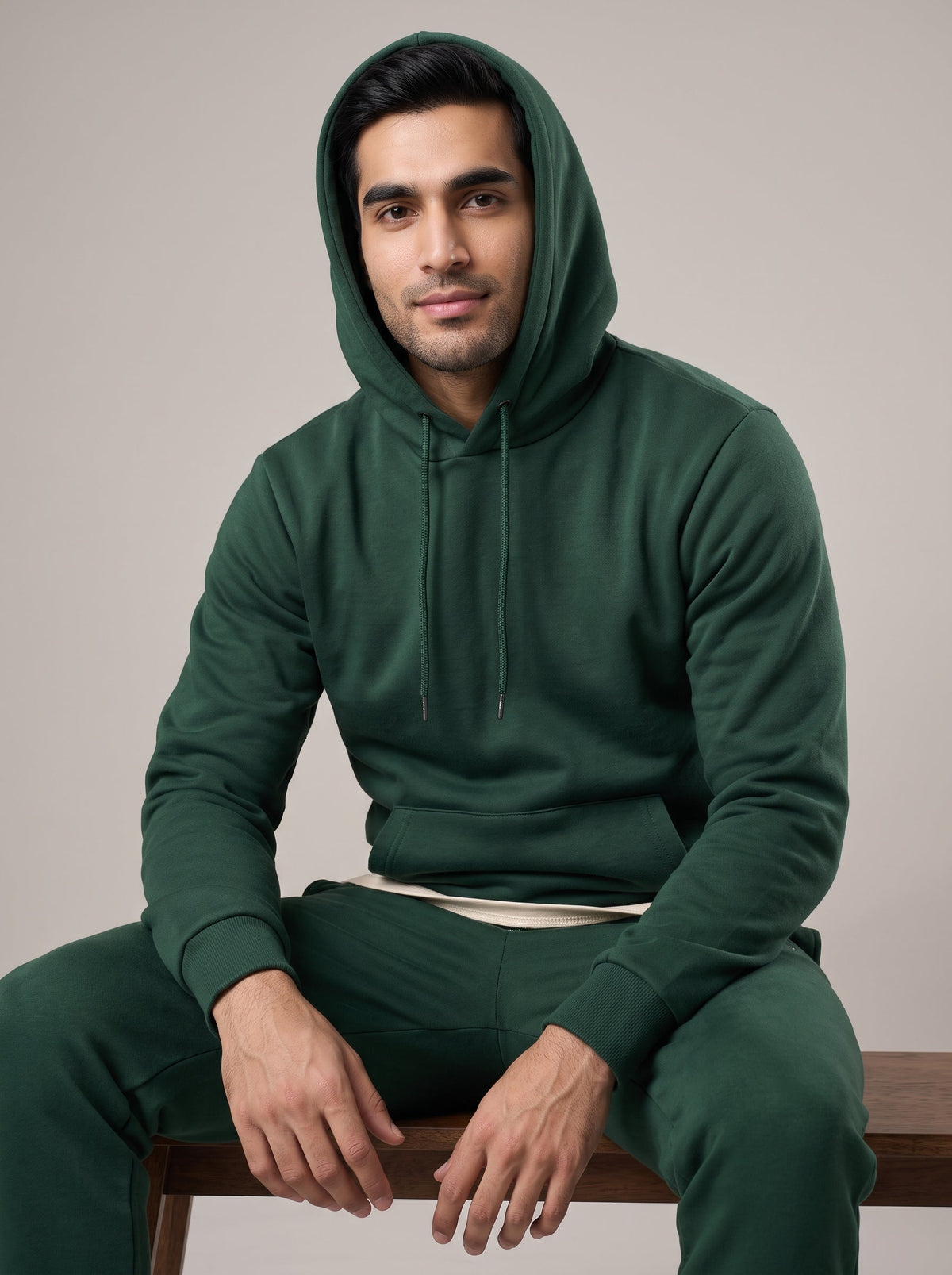 Green pullover hoodie tracksuit, photo 6 of 6