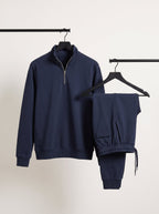 Navy blue mock neck tracksuit, photo 3 of 6
