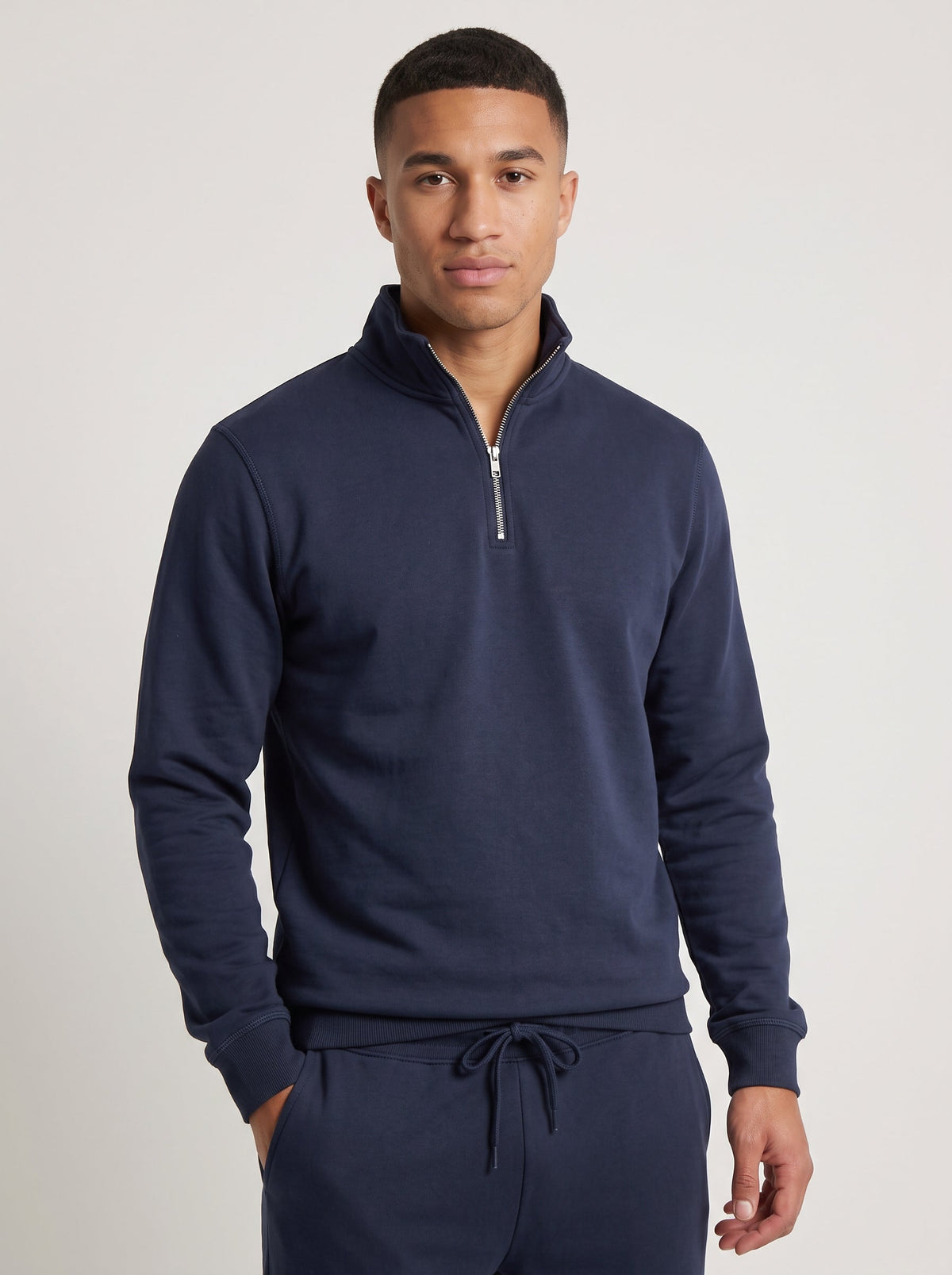 Navy blue mock neck tracksuit, photo 4 of 6
